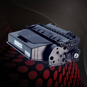 A replacement HP Jet Intelligence component with a geometric background