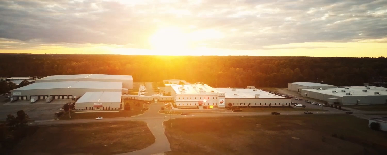 A aerial view of the Static Control headquarters building