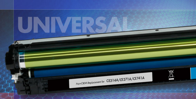 Universal toner cartridges including the CE270, CE340 and CE740